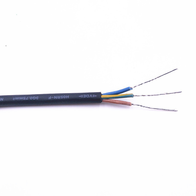 3X0.75mm2 umhülltes Kabel H05RN-F GummiFlachkabel effektiven Parallelwiderstands CSP