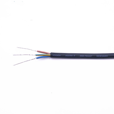 Soem-ODM-Schwarz-Gummi-Flex Cable 0.75mm2 Bescheinigung Vde CCC ROHS